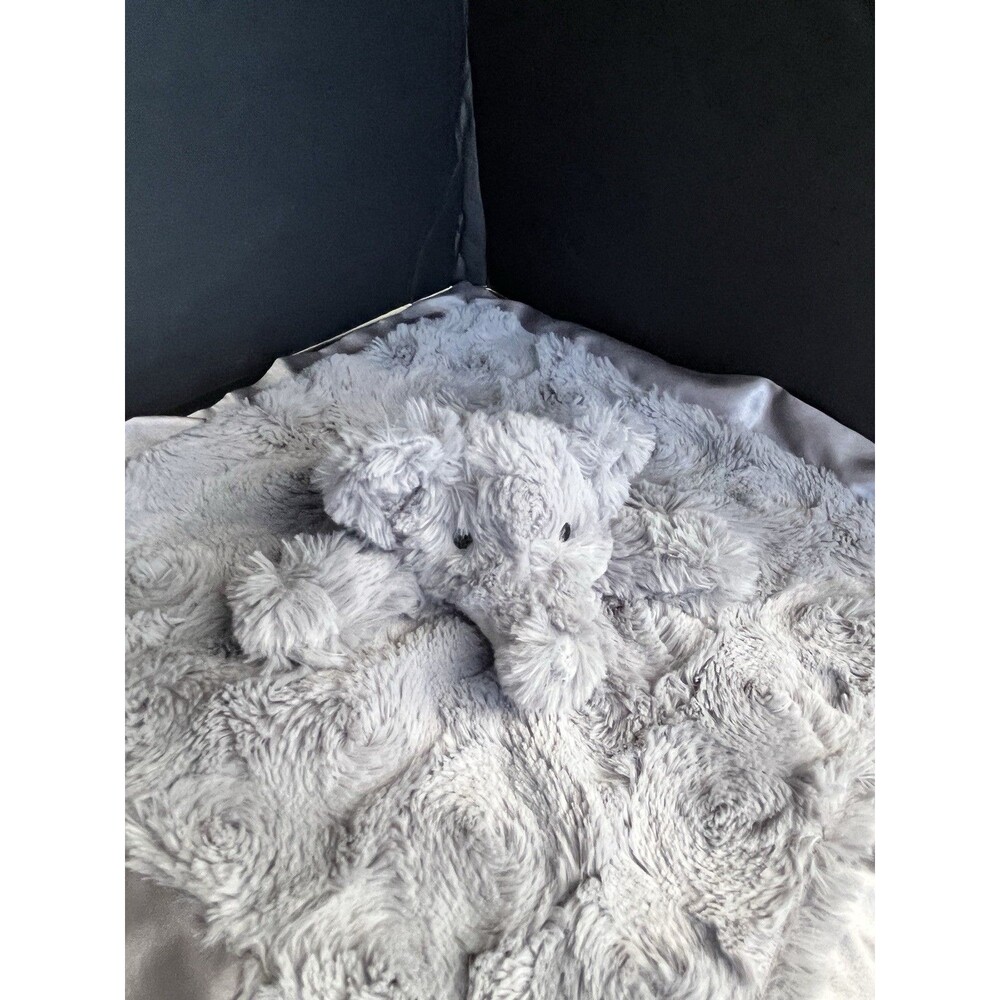 Gray Elephant Lovey Security Blanket Satin Trim Silky Soft Cloud Island Target